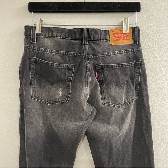 Levi's 511 slim grey distressed mens jeans - Picture 9 of 10